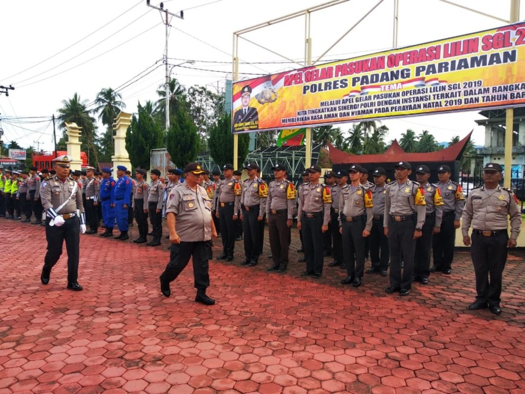 Apel Gelar Pasukan Operasi Lilin Singgalang 2019 Polres Padang Pariaman